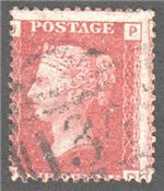 Great Britain Scott 33 Used Plate 74 - PD